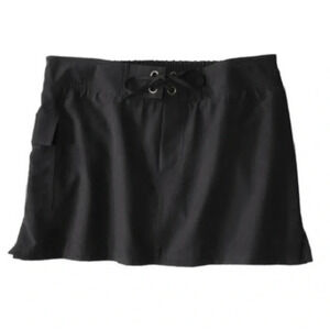 Merona Board Plus Size Skirt Swim Suit COVER UP‎ Black